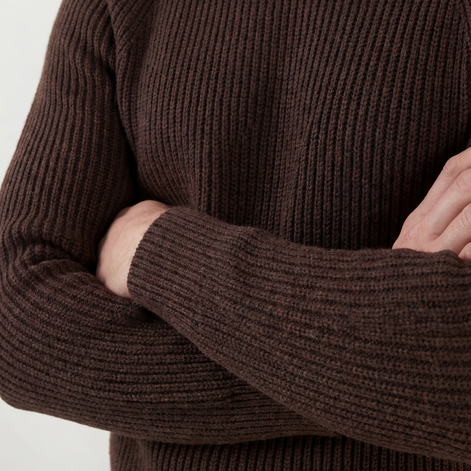 Brown English Rib Crewneck