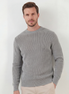 Grey Mélange Ribbed Sweater