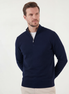 Navy Half-Zip Sweater